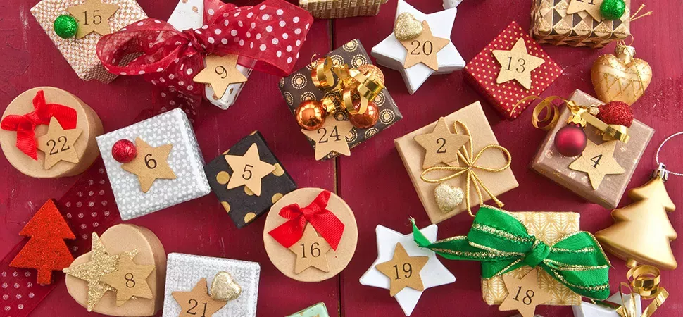 Adventskalender mit 24 Türchen.