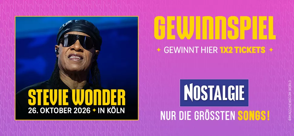 Grafik mit einem Foto von Stevie Wonder