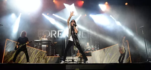 Foreigner Band bei einem Auftritt.