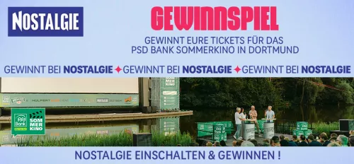 Grafik die auf das PSD Bank Sommerkino hinweist