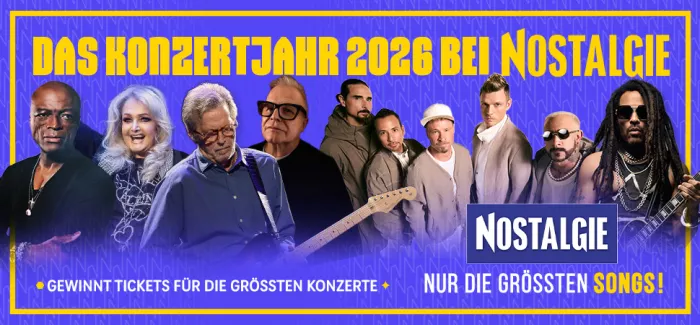 Das Konzertjahr 2026 bei NOSTALGIE
